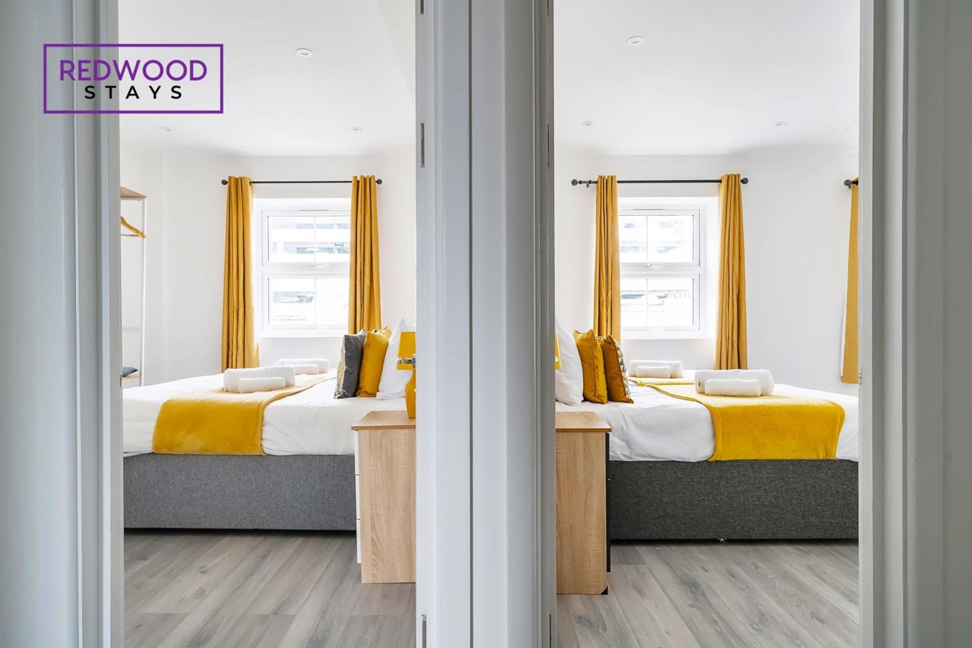 Brand New, 2 Bed 1 Bath, Modern Town Center Apartment, Free Wifi & Netflix By Redwood Stays Олдершот Екстер'єр фото